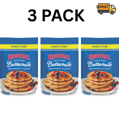 Krusteaz Complete Buttermilk Pancake Mix 5 lb 3 Pack Light Fluffy Waffles
