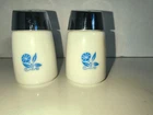 Vintage Milk Glass Salt and Pepper Shakers  Starline Morning Glory #902