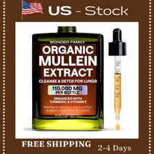 Mullein Drops for Lungs – Lung Detox for Smokers & Lung Cleanse Liquid – Mullein