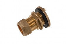 22mm Brass Flanged Tank Connector - Heavy Duty
