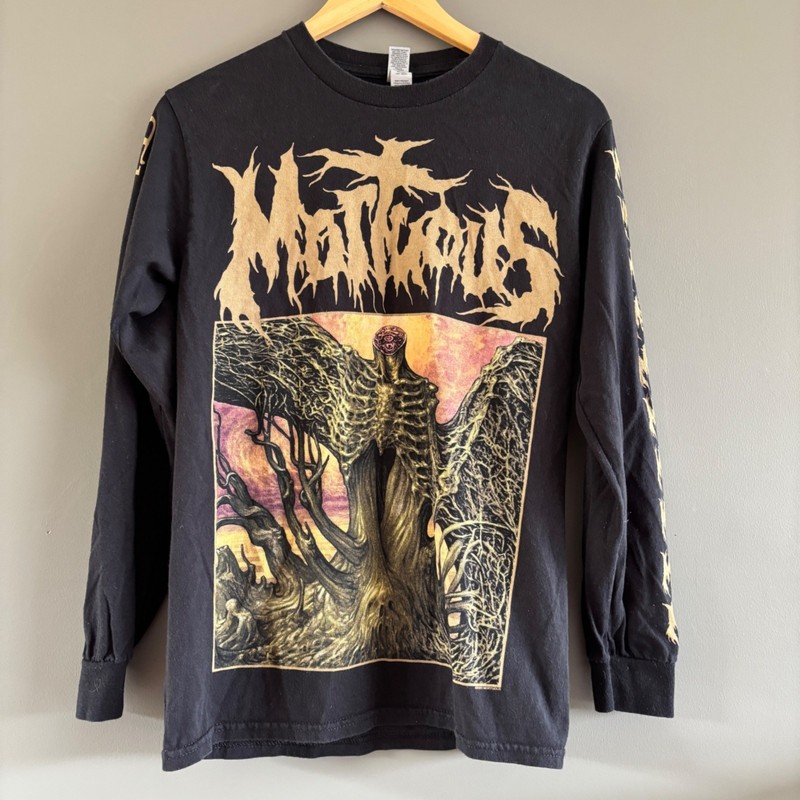 Mortuous Through Wilderness Long Sleeve Shirt Mens Size Small Death Metal Top