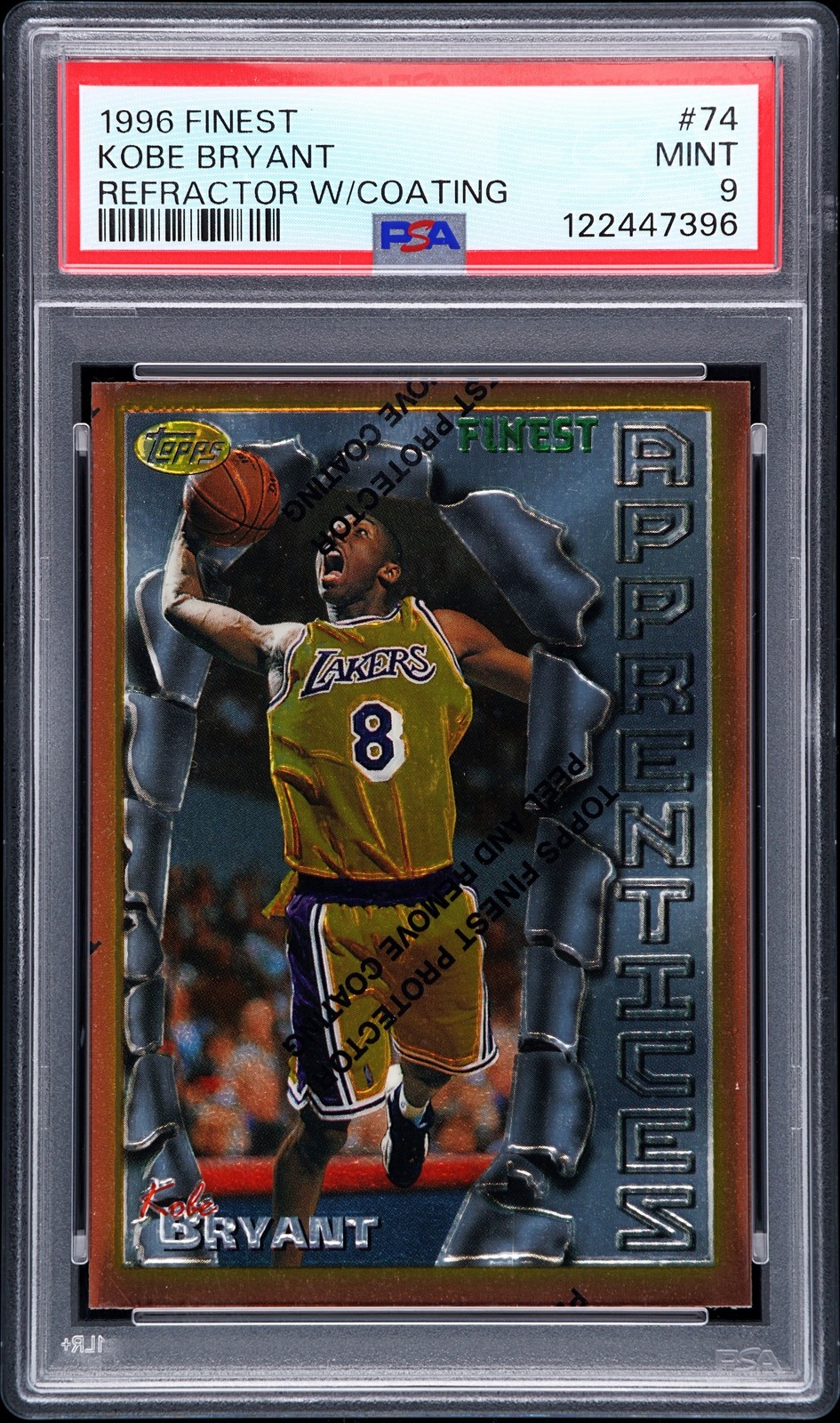 Kobe Bryant 1996 Topps Finest #74 Bronze - Refractor (with Coating