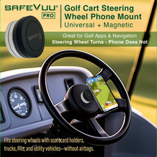Magnetic Steering Wheel Phone Mount SafeVuu   Wheel Turns- Your Phone Does Not 