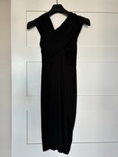 *NWT* ASOS Maternity 4 Black Draped Cross-Front Midi Dress