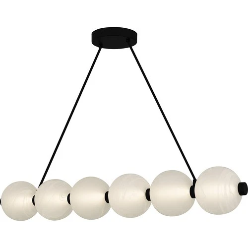 Matte Black LED Linear Chandelier from the Clarendon Collection - Picture 1 of 5