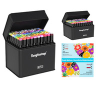 Alkoholmarker Set 80 Farben Doppelseitig Anti-FließUng