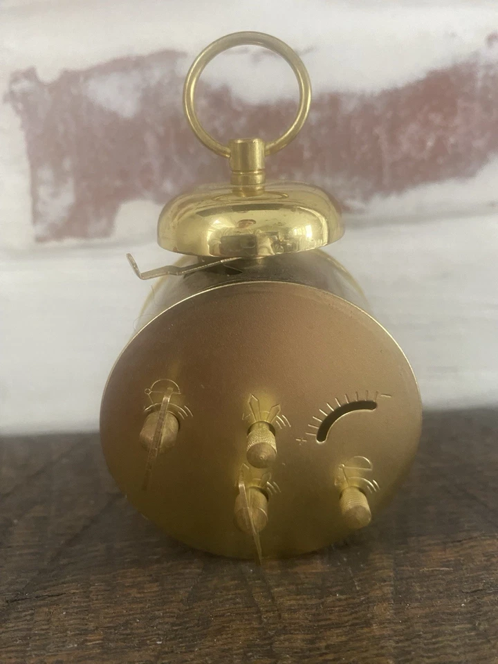 Vintage Small Brass Blessing Alarm Clock from West Germany- WORKS! - Image 4 of 4