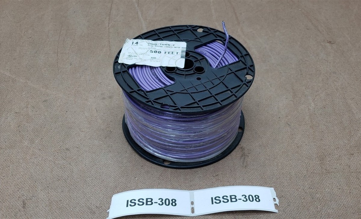 AWM Style 1316-1408 Purple THHN-THWN-2 500 FT Spool 14 AWG 14N0B1
