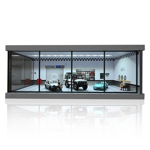 1/64 Diorama Parkplatz Modell LED Beleuchtung Auto Showroom Garage Szene Modell - Bild 48 von 57