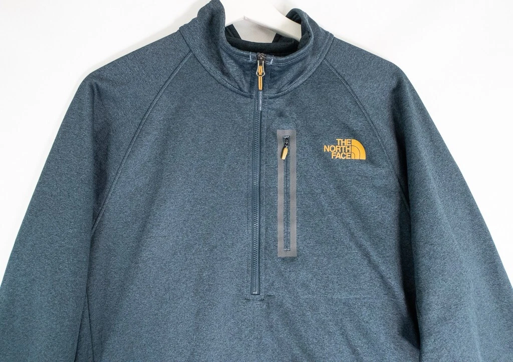 north-face 1/2 zip pullover fleece long sleeve jacket