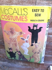 McCall's Sewing Pattern 8953 Costumes Adult Bunny Bear Cat Kangaroo Ex-Lg 42-44