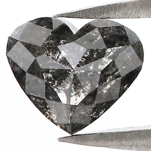 1.39 CT Natural Loose Heart Shape Diamond 6.20 MM Salt And Pepper Diamond LQ3038 - Picture 8 of 8