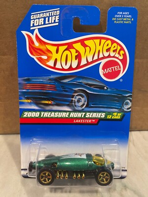 2000 Hot Wheels #53 Schatzsuche 5/12 Lakester Grün / Schwarz W/Schutz