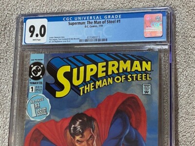 Superman Man of Steel #1 CGC Graded 9.0 DC Comics 7/91 barcode