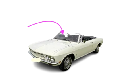 Green-Tinted Windshield For 1960-1964 Chevrolet Corvair Coupe Convertible Sedan – DW585GB