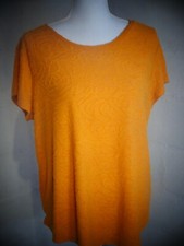 Orange Simply Vera Rose Pattern Short Sleeve Shirt Size XL