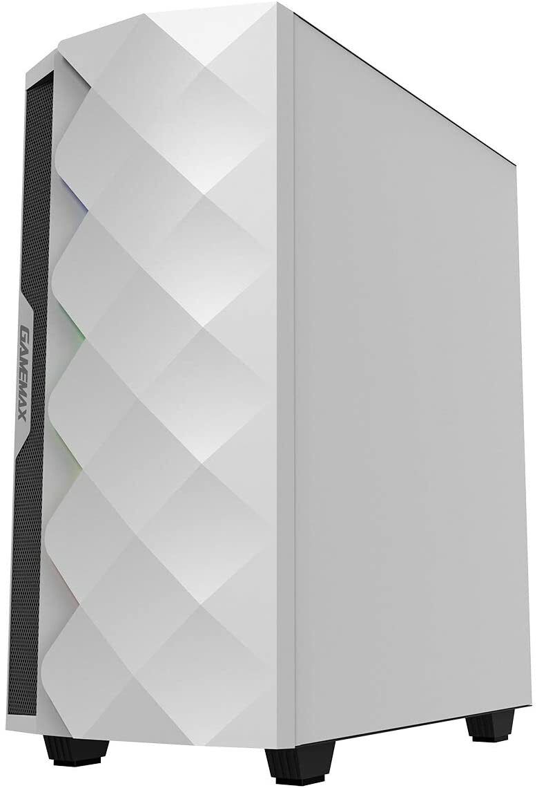 GameMax ARGB Mid Tower ATX Tempered Glass PC Computer Case - White Diamond  6931858773027