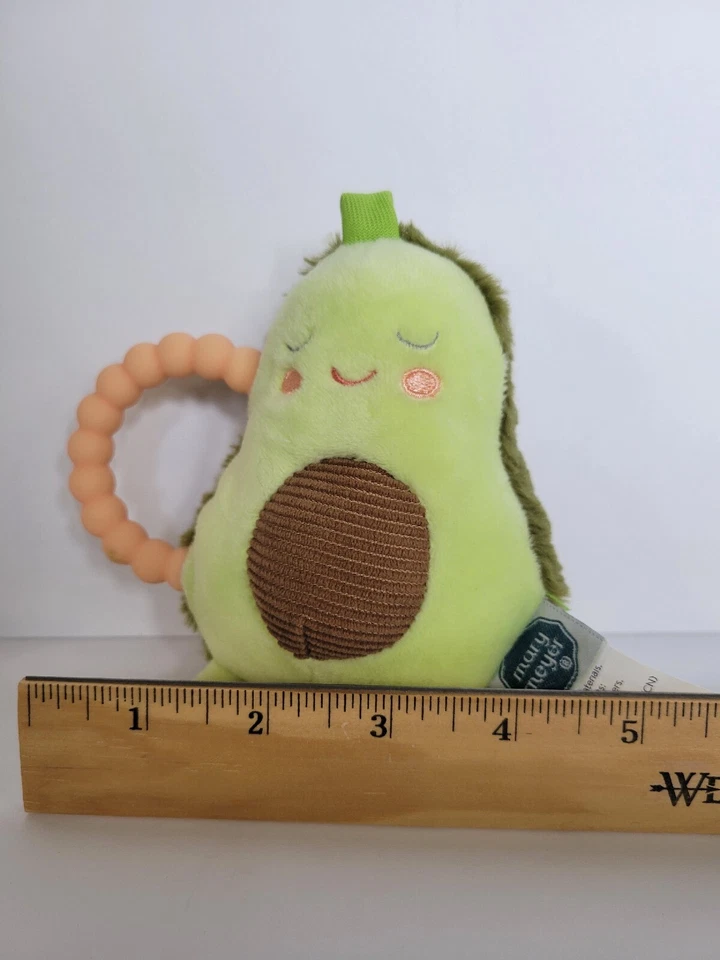 Mary Meyer Delicioso Sonajero Aguacate Suave Peluche Bebé Juguete 5” Mordedor  Foto 3 de 4