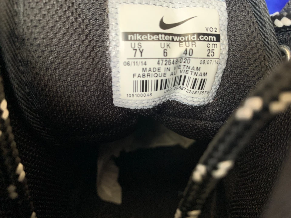 Nike Manoa LTH Botas Zapatos 472648 020 Metálico Plateado Negro Niños Talla 7Y Foto 4 de 4