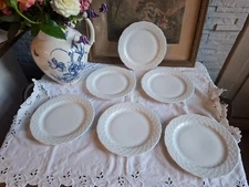 Limoges BERNARDAUD & Cie. 6 assiettes a dessert  en porcelaine modèle Louisiane