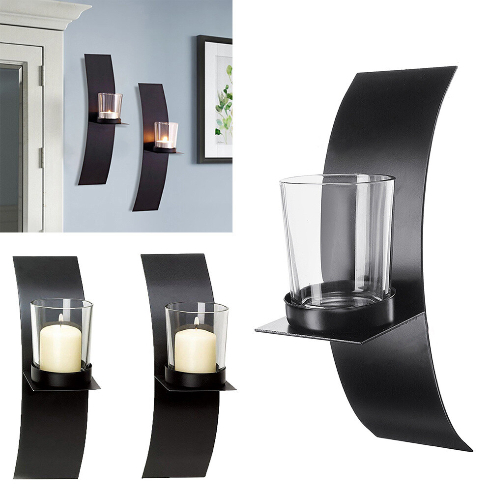 Glass Wall Candle Holders