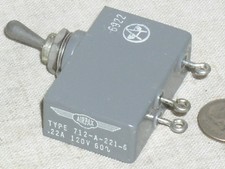 AIRPAX 712-A-221-6 MILITARY MIL SPEC AIRCRAFT CIRCUIT BREAKER TOGGLE .22A USA