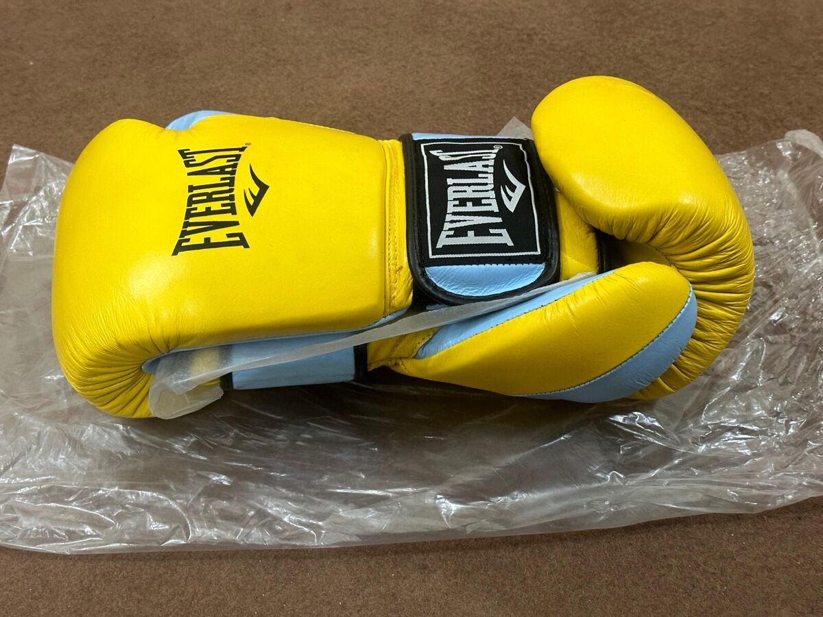 Everlast Yellow/Skyblue Pro Hook and Loop Sparring Boxing Everlast Yellow/Skyblue Pro Hook and Loop Sparring Boxing