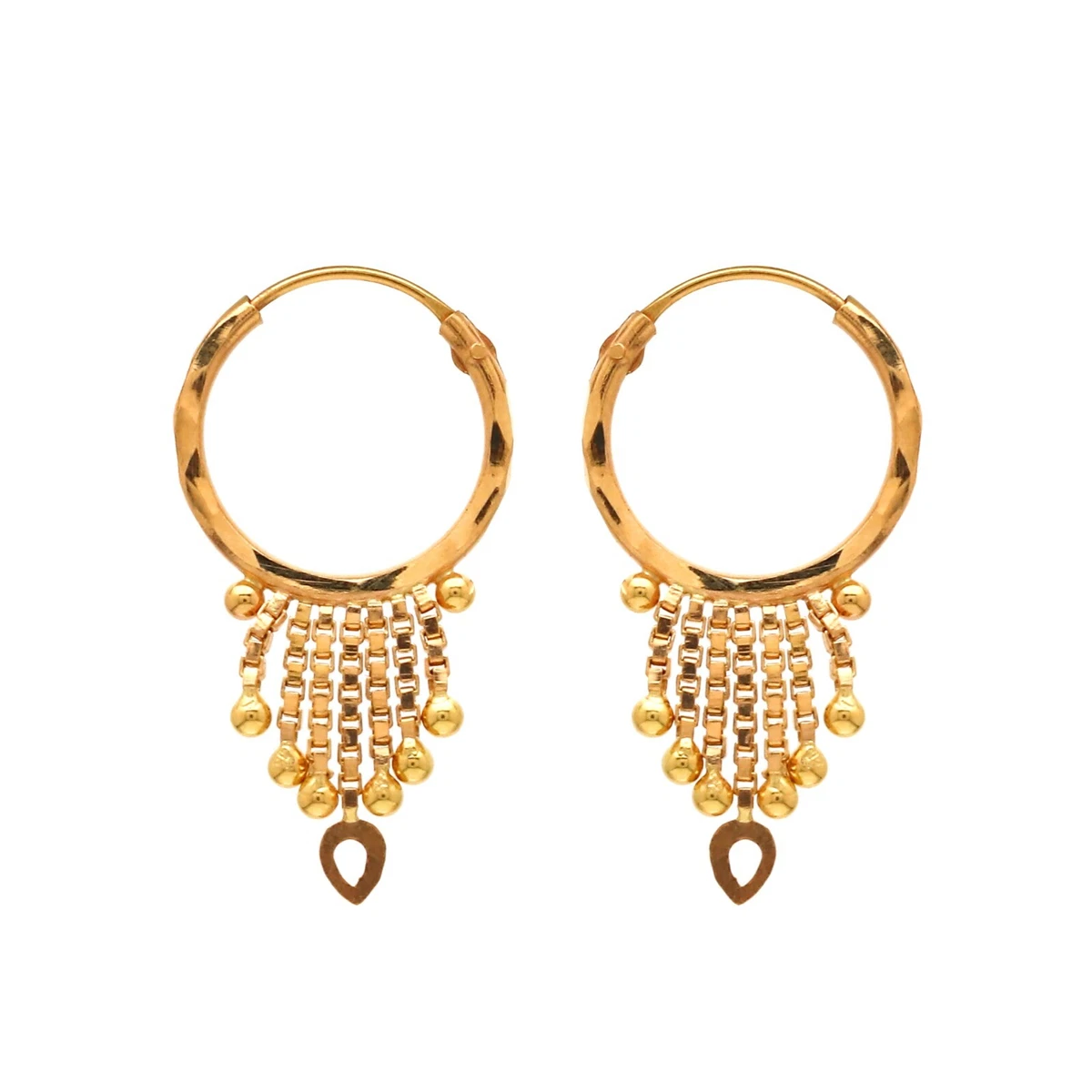22k gold 2024 small hoop earrings
