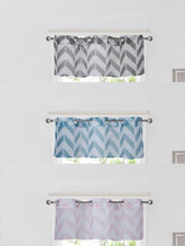 1PC STRAIGHT VALANCE TOPPER PRINTED VOILE SHEER GROMMET WINDOW CURTAIN DRAPE C37