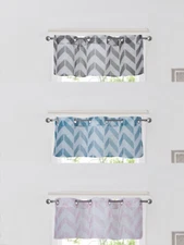 1PC STRAIGHT VALANCE TOPPER PRINTED VOILE SHEER GROMMET WINDOW CURTAIN DRAPE C37