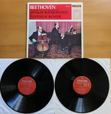 Beethoven Complete Cello Sonatas Rostropovich Richter NM 2LP Philips 6999 015