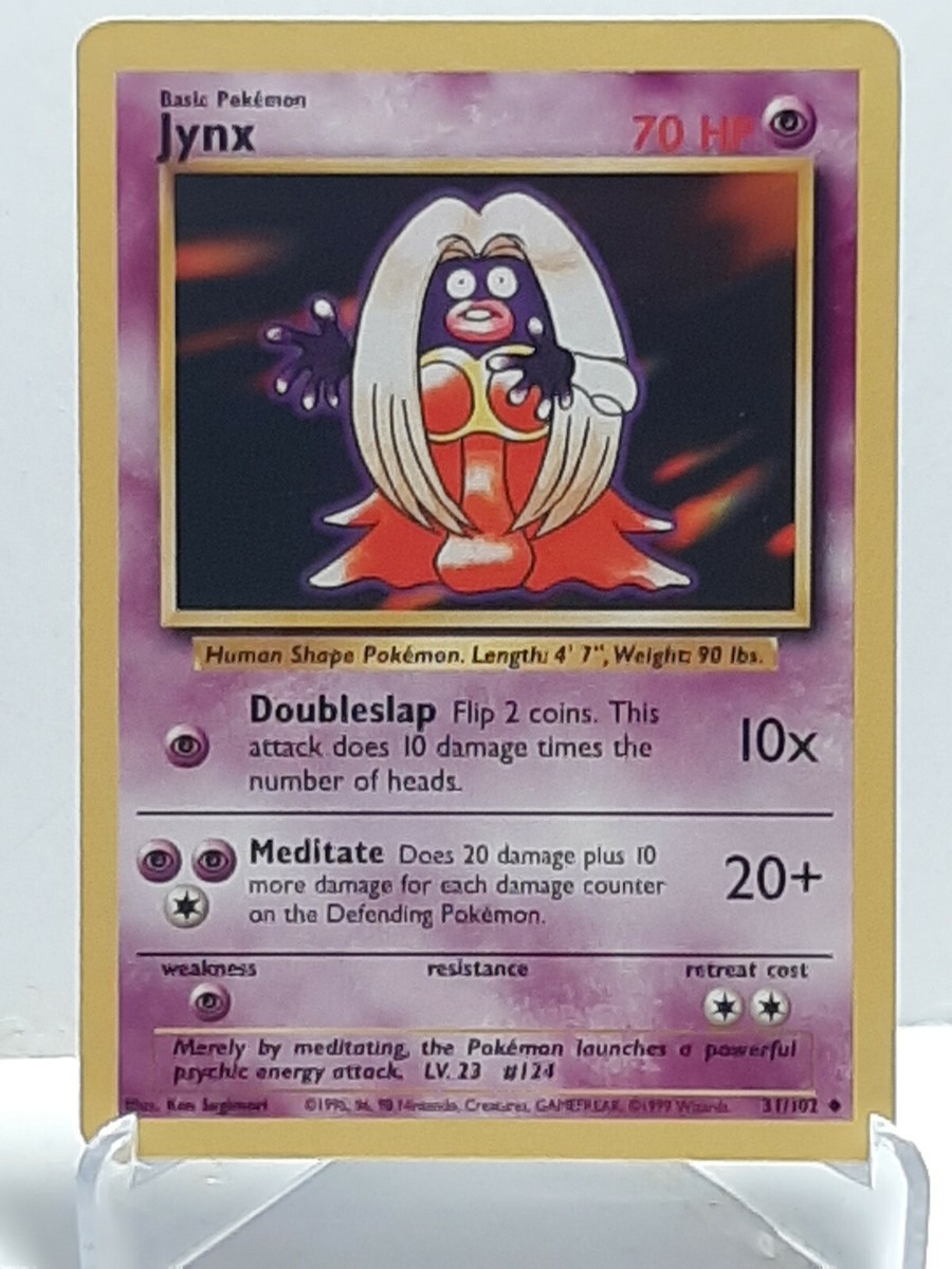 Jynx 31/102 Pokemon Base Set Uncommon Psychic LP Used See Pictures