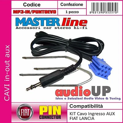 Câble Entrée AUX Kit Avec Clés Démontage Radio Pour Fiat Punto Evo - Photo 1/2
