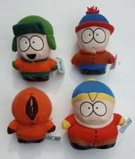 SOUTH PARK 1998 Set Of 6" PLUSH DOLLS Kenny Kyle Cartman Stan Fun 4 All w/ Tags