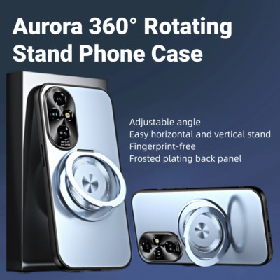 For Honor 70/80/90/100/200/300 Pro Aurora Phone Case Magnetic Rotating Stand