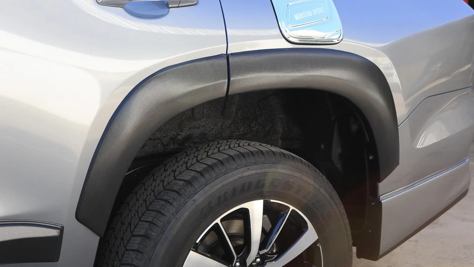 三菱 Pajero Montero Sport Fender Flares Wheel Matt 黑色 8 件 适合 2016 2017 — 第 3/4 张图片