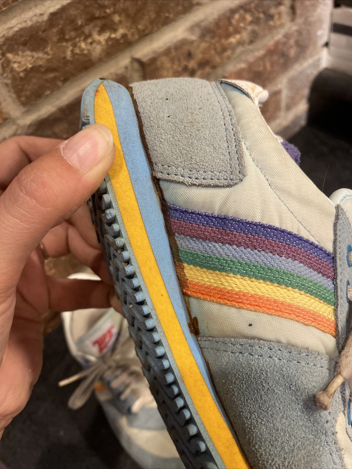 vintage rainbow shoes Zips by Stride Rite size 3 A… Gem