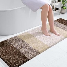 Luxury Bathroom Rug Mat 59x20, Extra Soft and Absorbent 59" x 20" Brown