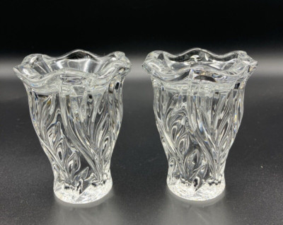 set of 2 Oneida Crystal Isabelle Console Candlestick Holder