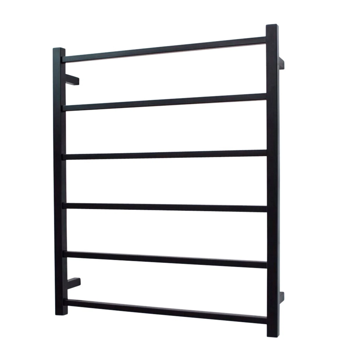 Radiant Towel Ladder 700mm x 830mm Non-Heated Square 6 Bar Rail Matt Black  BSLTR 2000000096834 | eBay