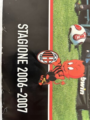 Vintage AC MILAN 2006-2007 Team Photo Poster Champions League
