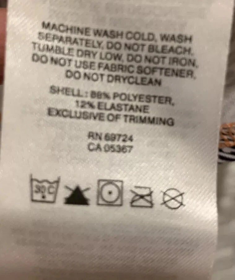 Camisa Columbia Manga Larga Niña Talla L 14/16 Patrón Negro/Blanco con Brazos Melocotón Foto 3 de 4