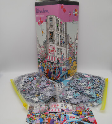 Blachon Oh, l'amour! Puzzle von Heye 1000 Teile 2005 mit Poster 1 Teil fehlt