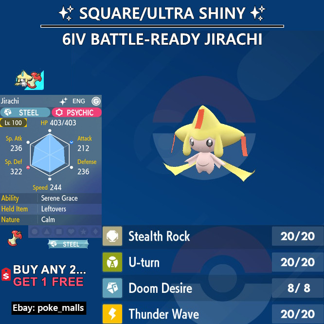 Generation V, shiny Mewtwo, Jirachi and shiny Kanto regionals are