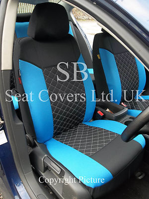 Um Einen Hyundai I20 Active Auto, Sitzbezüge, Schwarz/Blau Diamant, Komplettset