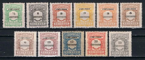 São Tomé e Príncipe, Porteado Af. 42 a 51 complet set CV 11,00€/ $12.80  read