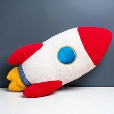 58cm Rocket Plush Toy, Soft Space Ship Stuffed Doll, Gift for Kids & Dreamers