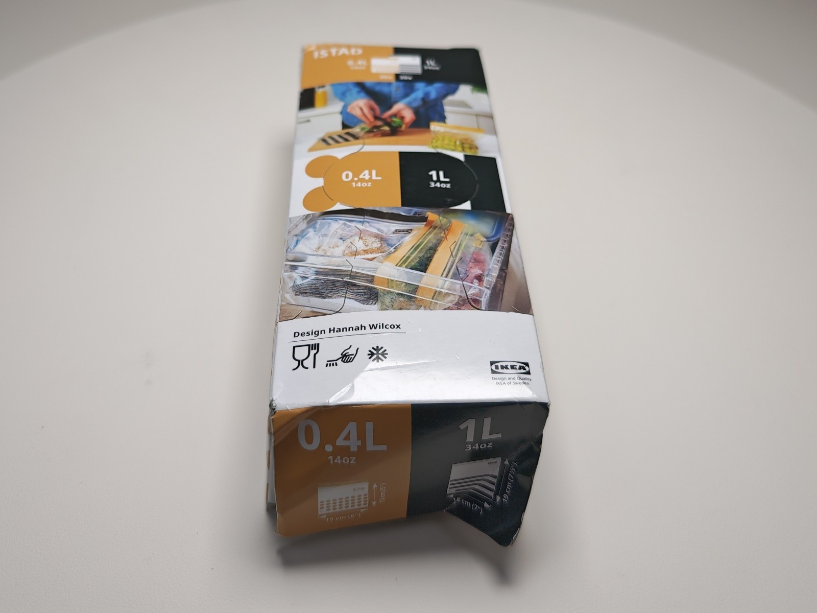 ISTAD Plastic Bag, black and yellow, Pack of 60, Comprises: 30 bags (0.4 l)