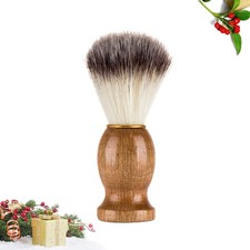 Shaving Brush Natural Wooden Handle Nylon Hair Professional Salon Tool Mustache