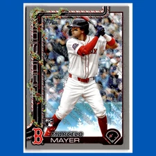 Marcelo Mayer Rookie #H35 2025 Topps Holiday Glitter Boston Sox Baseball Card